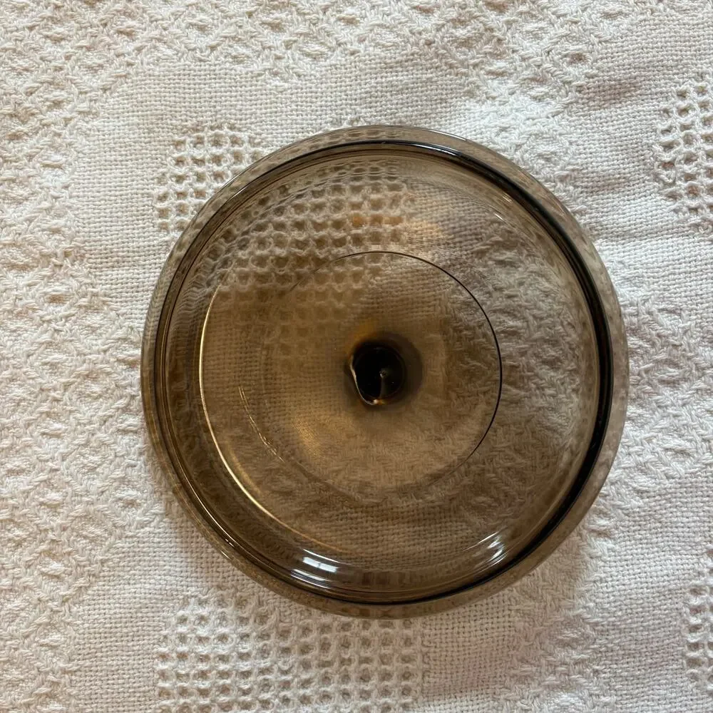 Vintage Pyrex Vision amber glass replace lid, model P-81-C